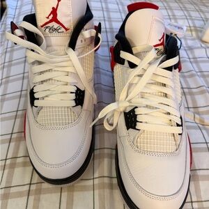 NEW!!!!! Jordan White Black Red Sneakers B-GRADE WHAT YOU SEE IS WHAT YOU GET